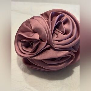 Elegant Pink Satin Large Hair Claw Accessory
